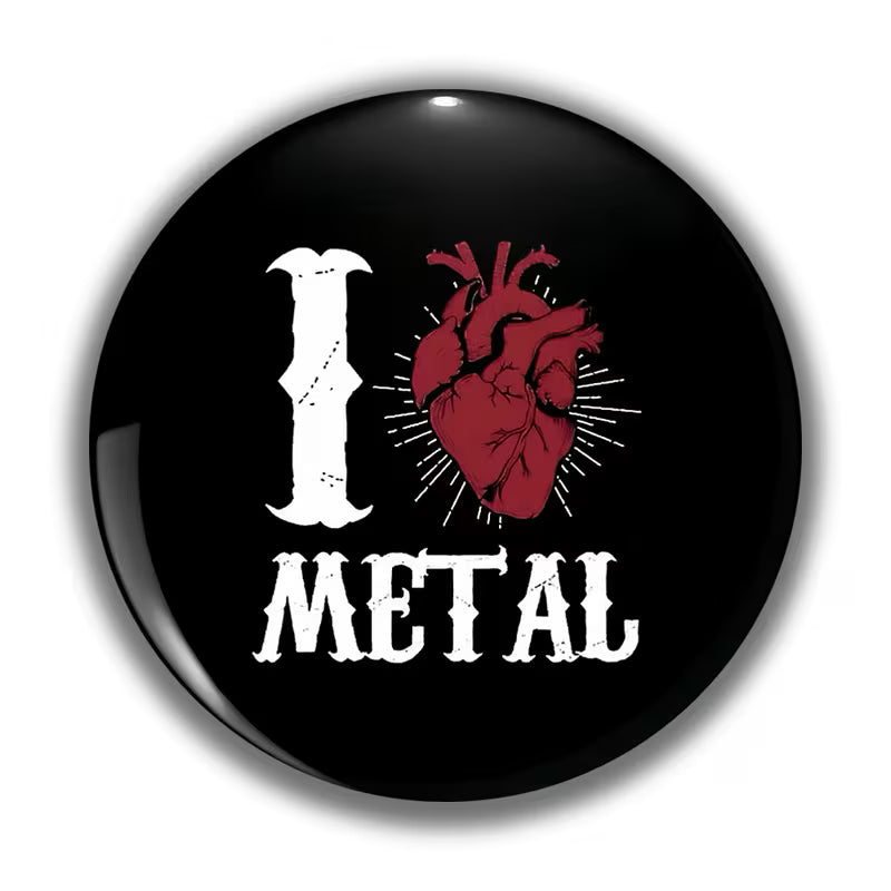 Broche "i love métal"