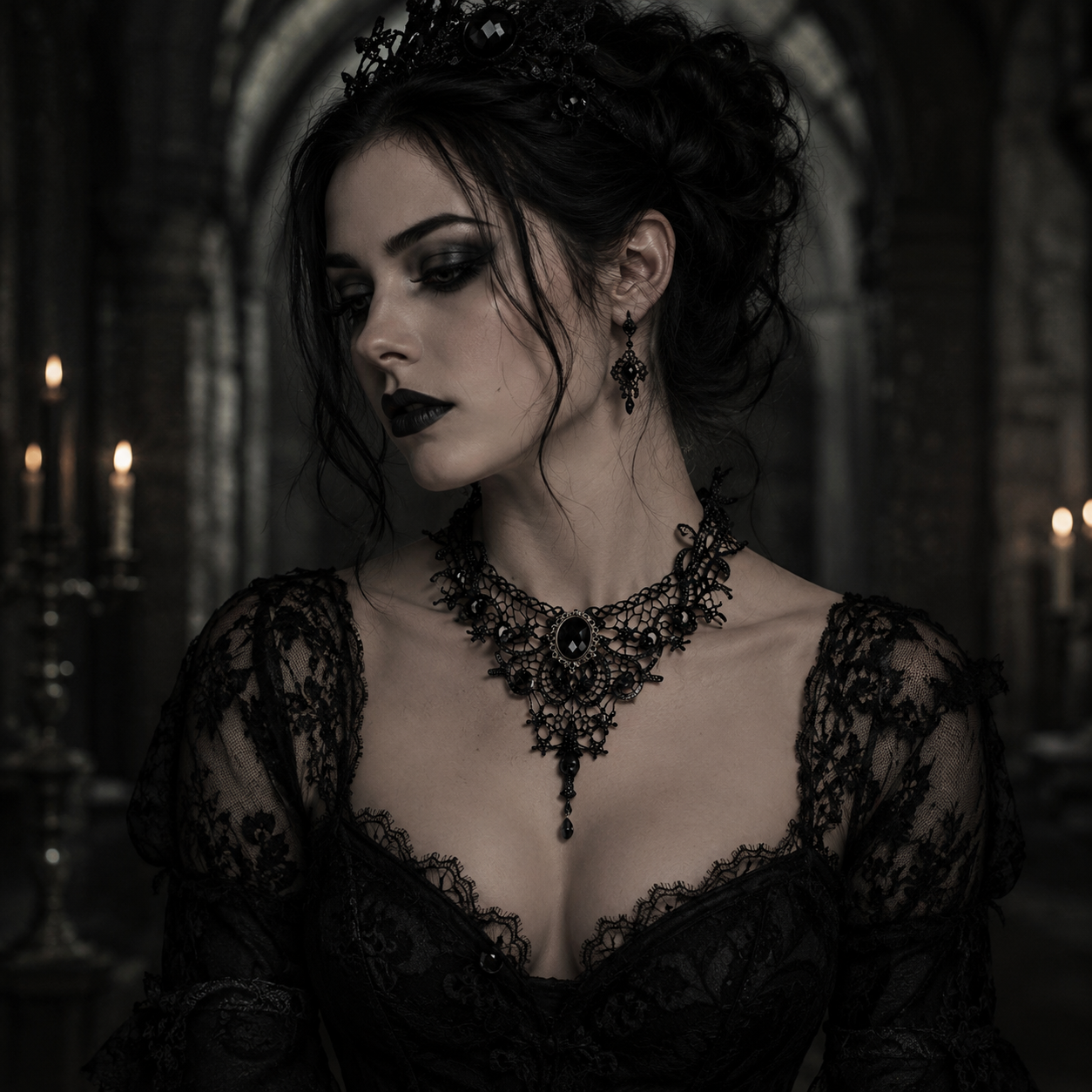 Collier choker gothique