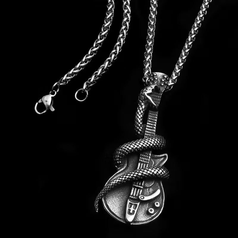 Collier guitare serpent
