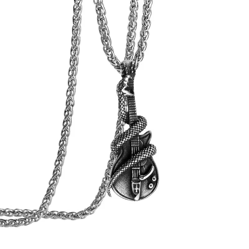Collier guitare serpent