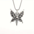Collier papillon tête de mort