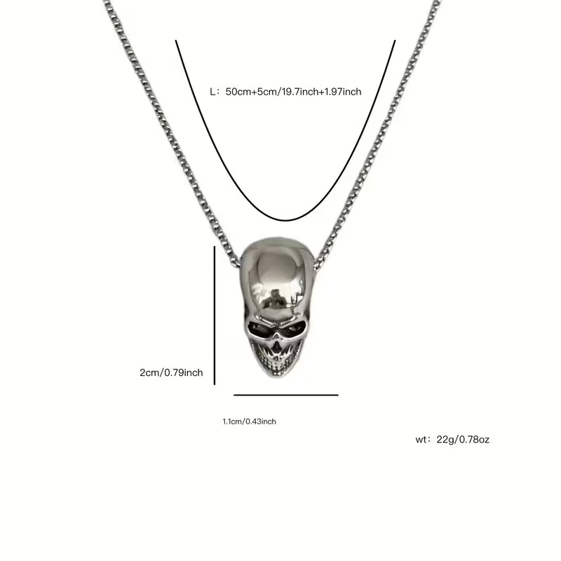 Collier crâne avec chaîne