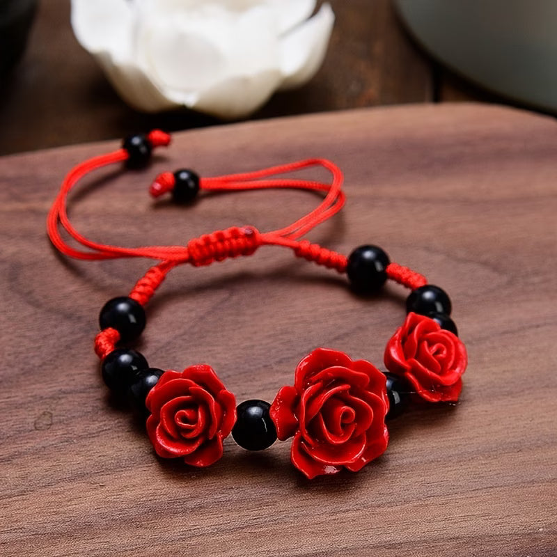 Bracelet roses rouge