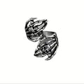 Bague crânes ajustable